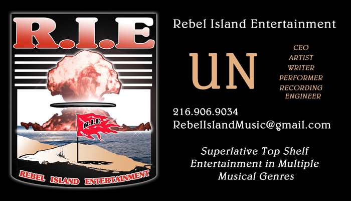
full color business cards rebel island entertainment
